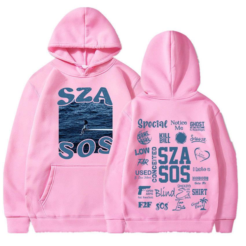 SZA Music Album SOS Graphic Hoodie Women Unisex Vintage Overs Sweartshirt