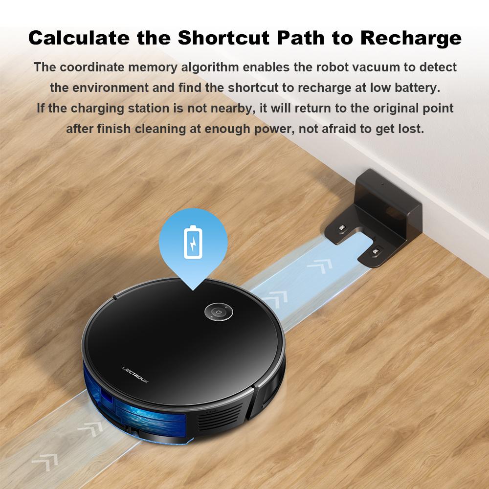 LIECTROUX C7 Robot Vacuum Cleaner AI Map Route,Memory,Super Smart Partition,WiFi App,6000Pa Suction,Electric WaterTank,Wet Mop