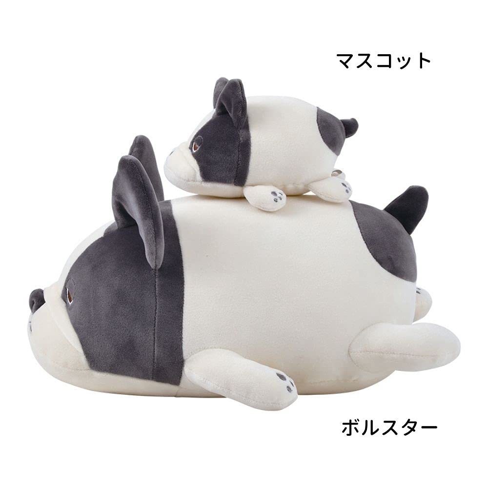 Livheart Bolster Cushion Marshmallow Animal French Bulldog Bubull (Total Length Approx. 27cm) Fluffy and Squishy 48926-98