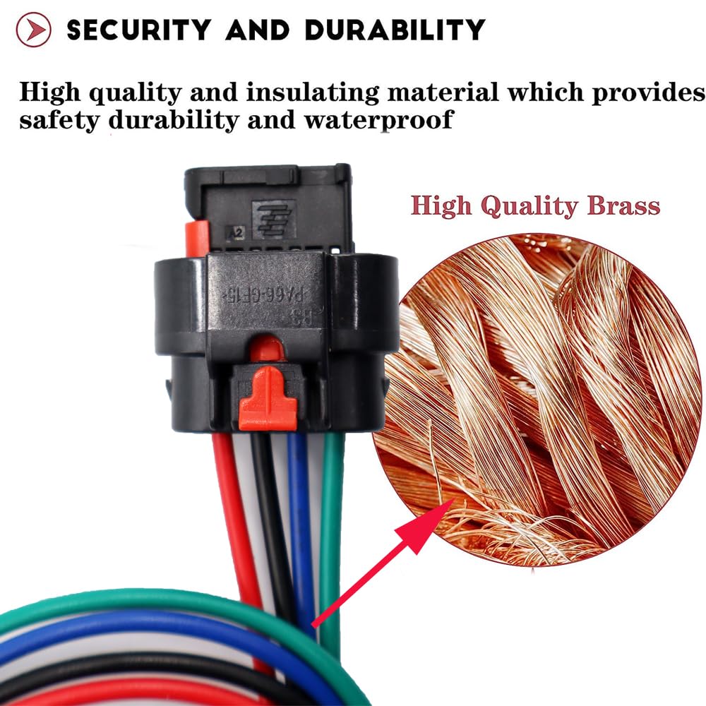 Fuel Rail Pressure Sensor Connector Pigtail Compatible with Chevy and GM 2017-2024 with L5P Duramax 6.6L Engine Wiring Harness Plug