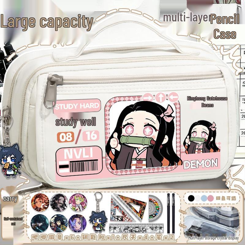 Demon Slayer Mitsuri Kanroji Large Capacity Pencil Case for Students