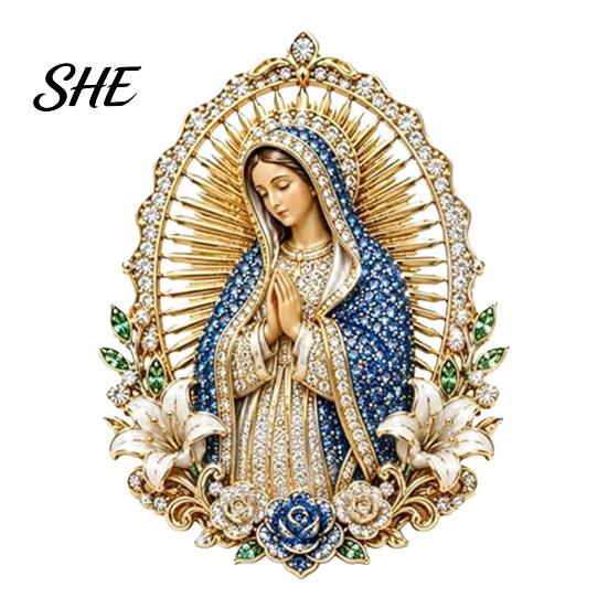 Religious Lapel Pin Sacred Heart of Jesus Brooch, Christian Confirmation with Enamel Cross Brooch Finish, Jewelry Gift for Women Men Devotional B