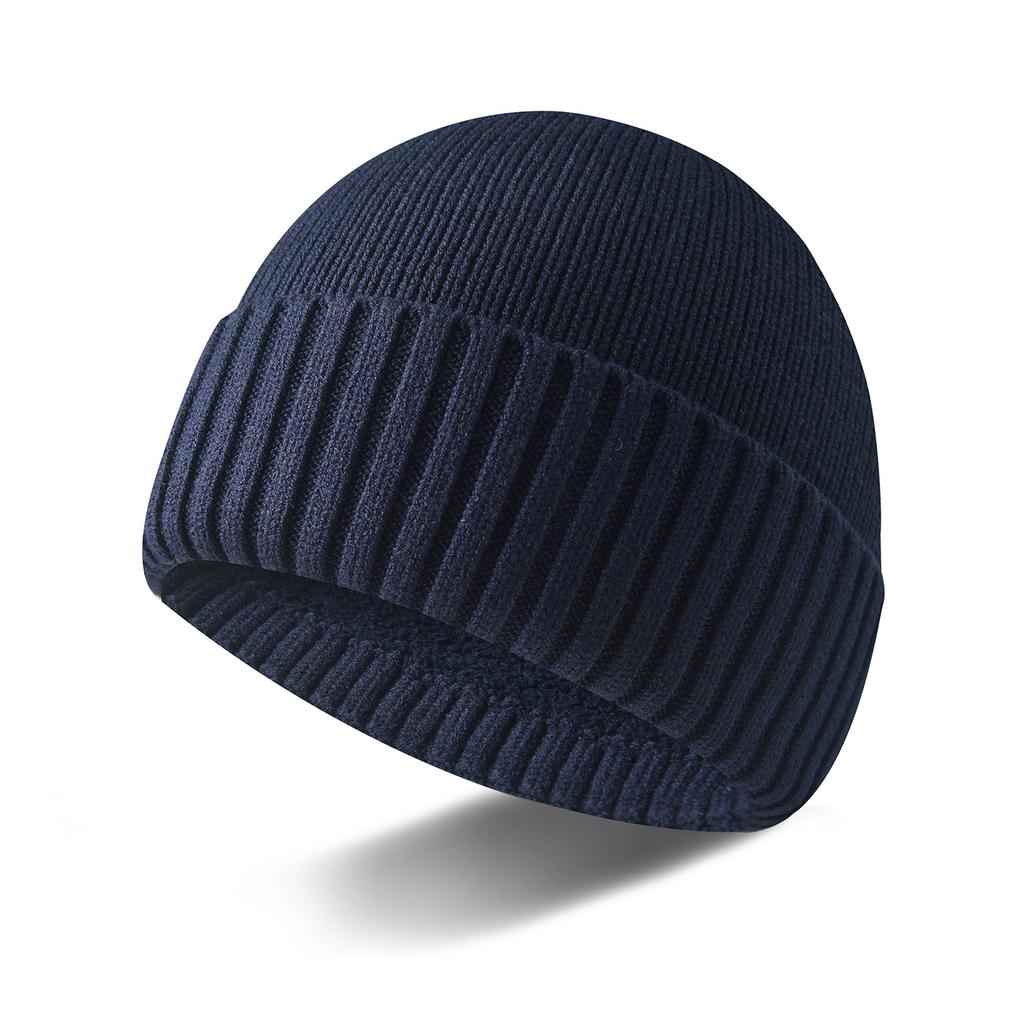 Anti-pilling hat autumn and winter men's and women's fashion pullover hat trendy velvet thickened knitted hat thermal hat bag head