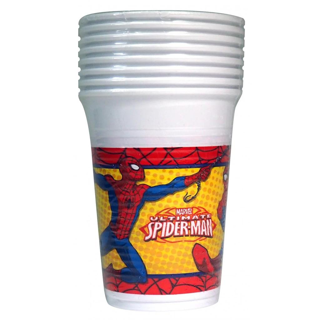 Den ultimate Spider-Man plastfestkoppen (Pakke med 8)