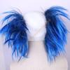 Realistic Latex Blue Hair Smiling Clown Mask Halloween Headgear Party Cosplay Scary Props 55KF