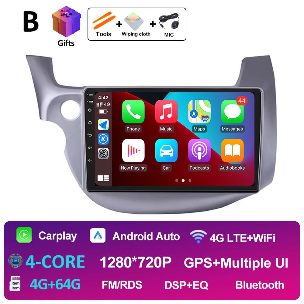 Left Hand Drive GPS For HONDA FIT JAZZ 2007 2008 2009 2010 2011 2012 2013 Cooling Fan Auto Tools GPS Navigation Touch Screen 4G