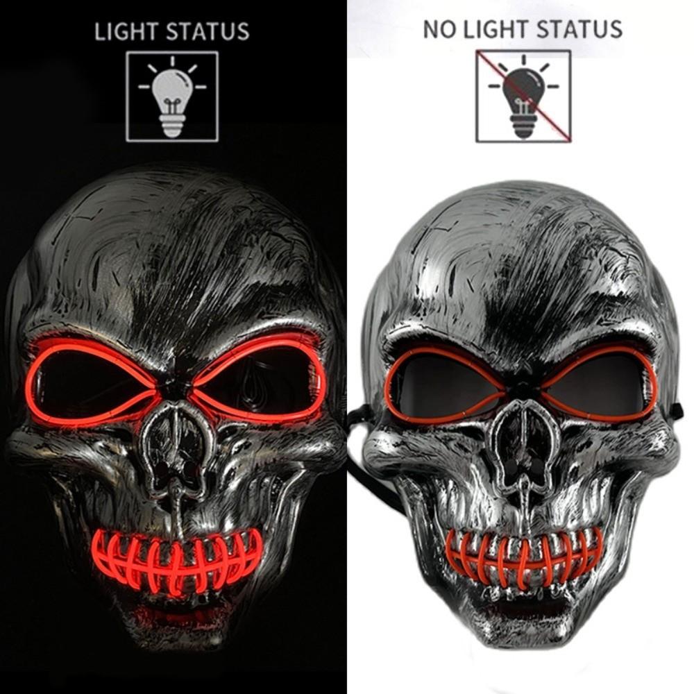 Luminous Cosplay Mask Ghost Party Props EL Wire Party Mask Props  Halloween