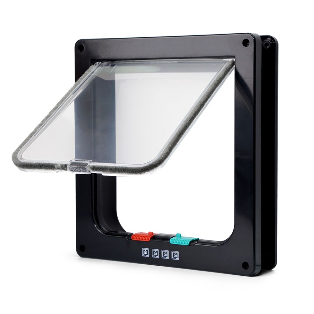 Design Freely 4 Sizes ABS Material With Security Lock Cat Door Dog Gates Pet Supplies Flap Door