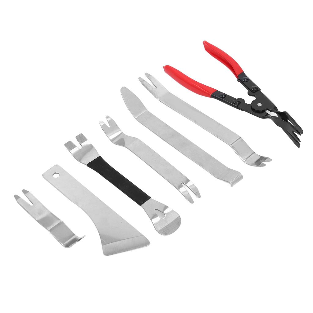7Pcs Auto Trim Removal Tools Stainless Steel Clip Pliers Pry Bars Set for Car Door Panel Dashboard I