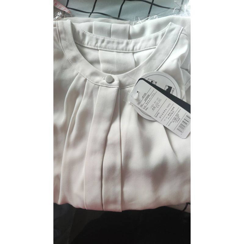 Export Japanese Original Cut Label Stand Collar Ruffled Flare Sleeve Short Sleeve Shirt Accessible Luxury Fancy Professional Bottoming Shirt