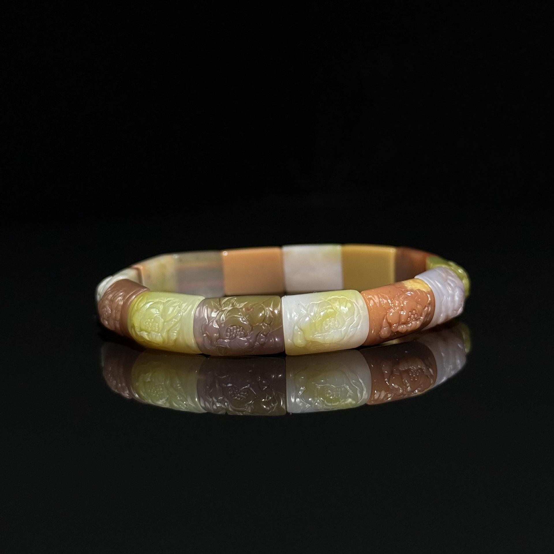 Luxury Agate  Jade Bracelet: Natural Salt Source, Chinese Style
