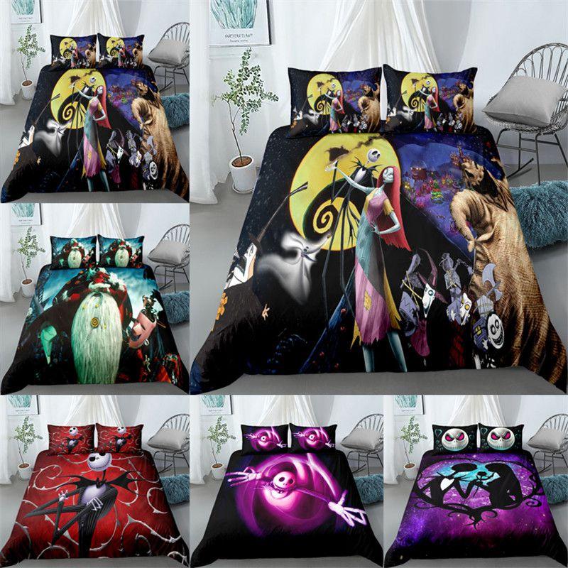 The Nightmare Before Christmas Bedding Set Duvet Cover Pillowcase Soft Material Us/eu Sizes