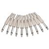 Headphone Plug 1/4" Mono Jack Adapter Soldering Audio Connector 6.35mm Male Jack 6.35mm Audio Plug