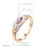 Luxury Colorful Stone Ring For Women  Rose Gold Color Mixed  Natural Zircon Accessories Trendy Daily Jewelry