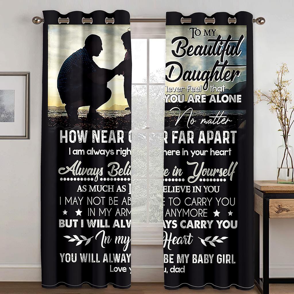 Inglês Carta Girassol Poesia Cortinas de janela pretas em quarto de crianças Sala de estar Tratamentos de corredor Decoração de cozinha Cortinas Persianas