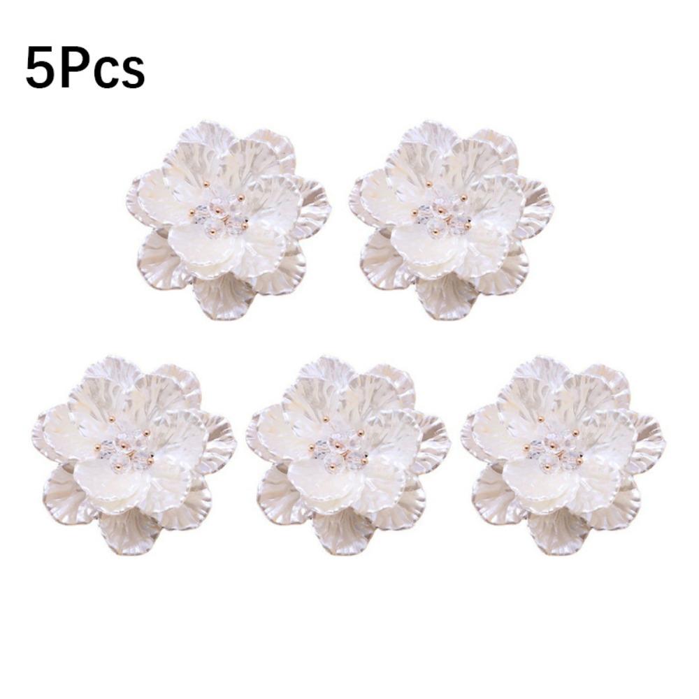 5Pcs Acrylic Garment Decoration Flower Multi-layer Design Multi-layer Flower Craft  Hair Clip 5Pcs