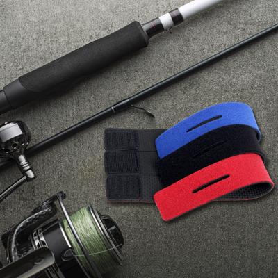 Fishing Rod Tie Holder Adjustable Fit Tackle Elastic Wrap Band Holder Fishing Accessory Fishing Pole Belt Multi-Functional