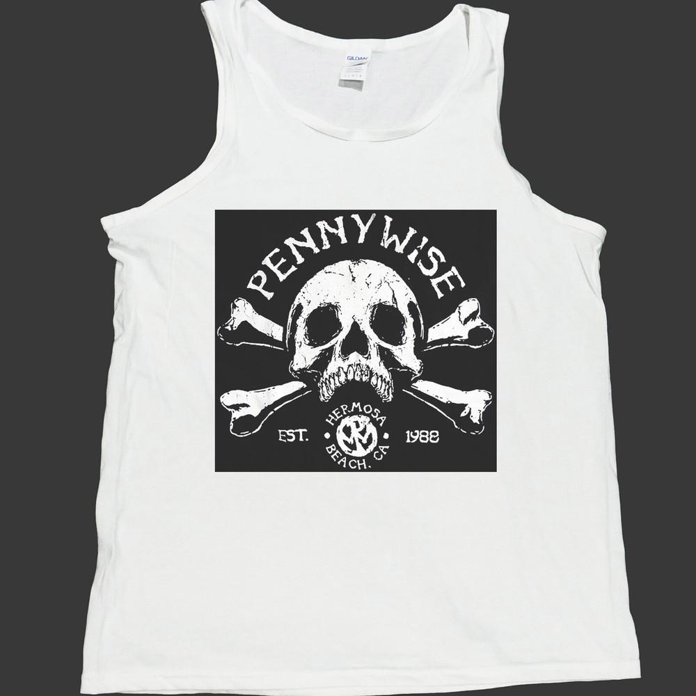 Pennywise TSHIRT vest top Punk Rock Hardcore unisex white S2XL Unisex T-Shirt XXL