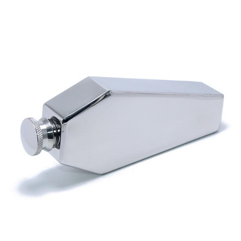 Mini Hip Flask 100ML Personalized Coffin Shape Stainless Steel Portable Flagon Travel Wine Pot Bar Gift Supplies for Men