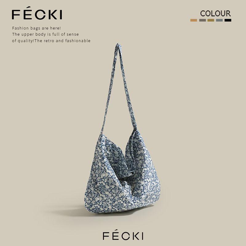 

Fecki Floral Summer All-Matching South Korea Canvas Bag Blue Floral
