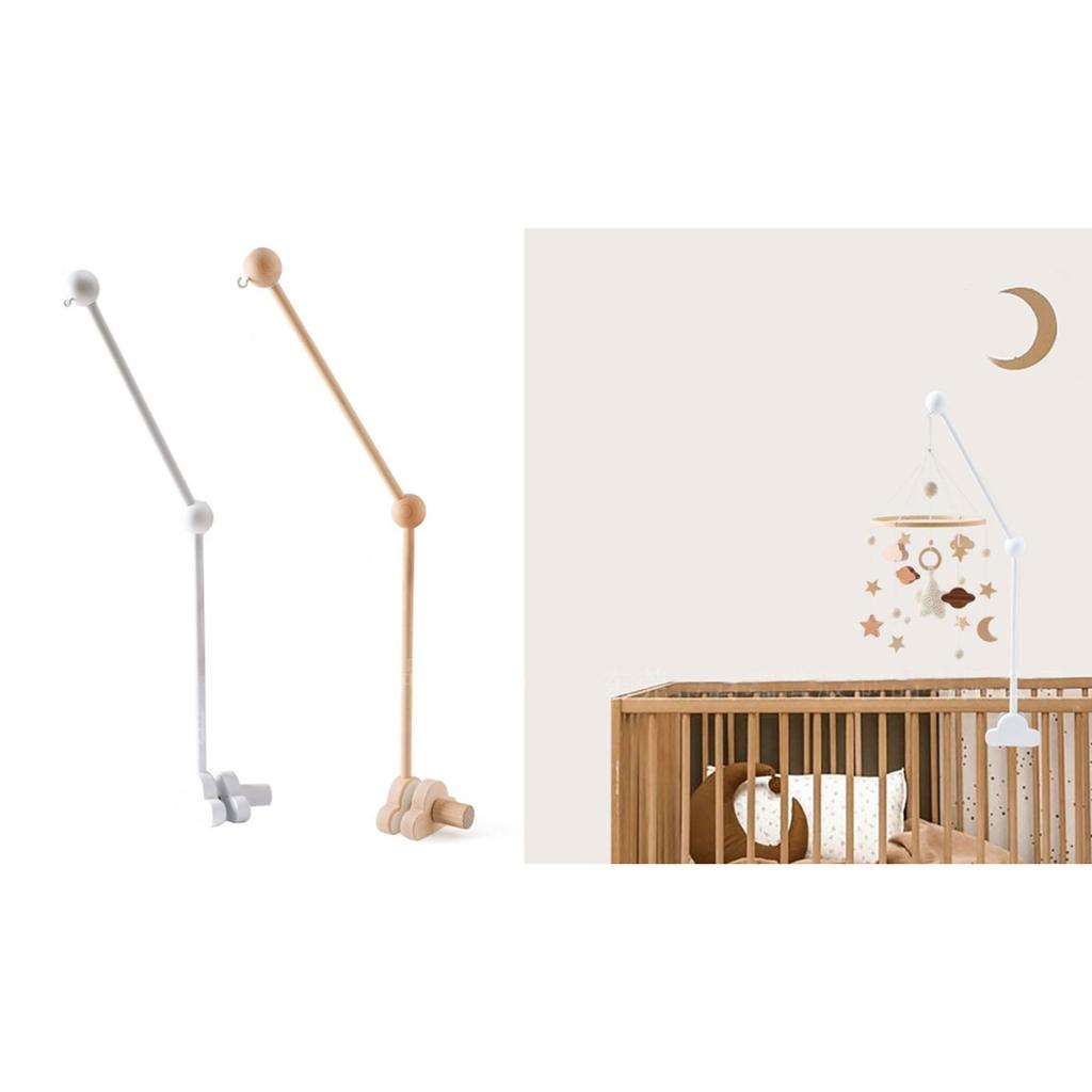 Crib Decoration Mobile Hanger Wooden Stand Assembly Arm Bracket Baby Mobile Claw Mobile Frame Holder Music Mobile Hanger