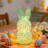 3D Printed Rabbit Lamp Hollow Bunny Night Light for Kid's Room Bedroom Nursery Easter Party Table Decoration
