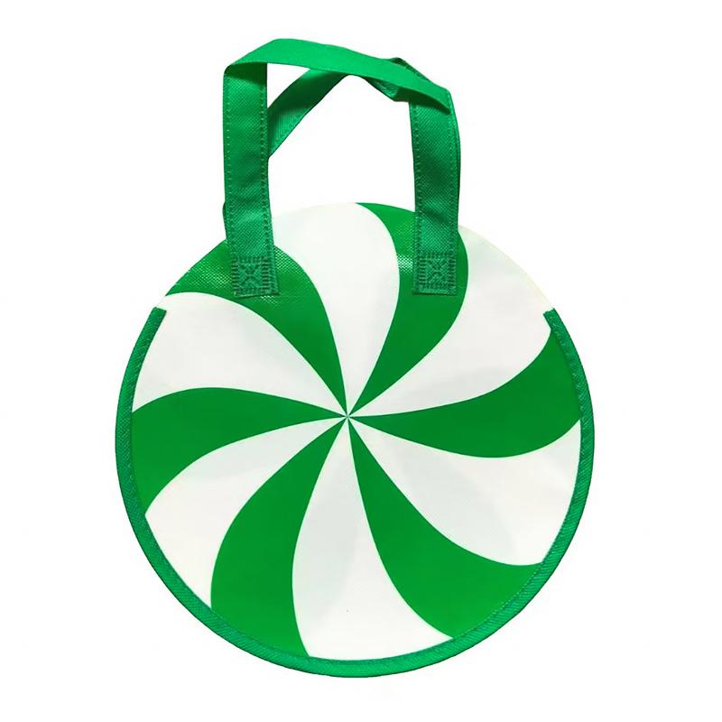 1/10PC Candy Cane-Shaped Birthdays Green & Red Striped Design Weddings Gift Bag Candy Cane Decorations 2 Colors