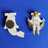 2 Pcs Creative Astronaut Magnetic 3D Resin Refrigerator Stickers - Personalized Astronaut Decoration for Your Fridge