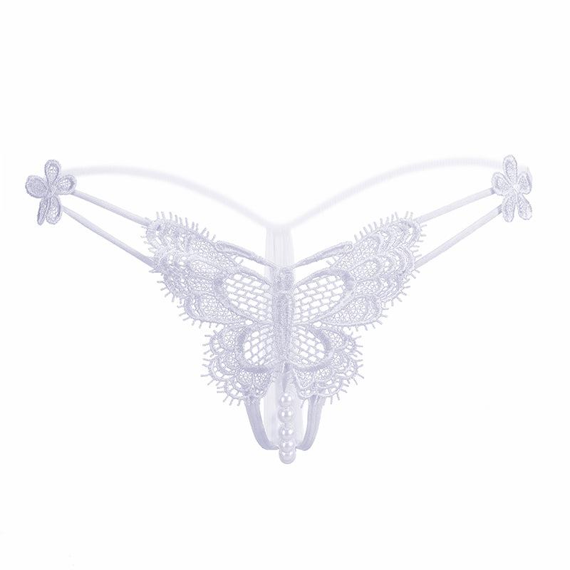 Open Panties Female Interest Temptation Lace Low Waist Ultra-thin Transparent Mesh Sexy Hot Women's Thong Open Crotch