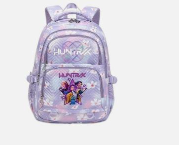 Peripheral printing large-capacity primary and secondary school schoolbags trendy backpacks lightweight and fashionable backpacks
