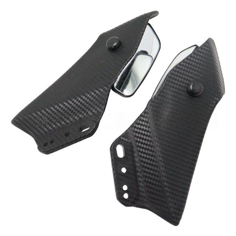 Точно для CBR650R 400R 500R YZF R1RM R6 Tmax Совместимый 1 пара Регулируемый боковой спойлер-крыло для мотоцикла с зеркалом заднего вида