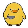 Cutie Killer Enamel Pins Chick Little Penguin Dagger Knife Brooches Lapel Badges Cartoon Fun Animal Jewelry Gift for Kids Friend