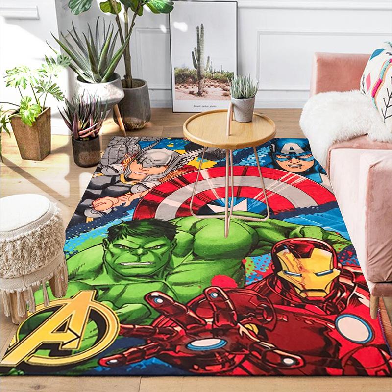 1Pc Avengers Teamup Adventure Rug, Office Carpet Indoor Outdoor Doormat, Non-Slip Soft, Living Room, Christmas Halloween Gift. M928647