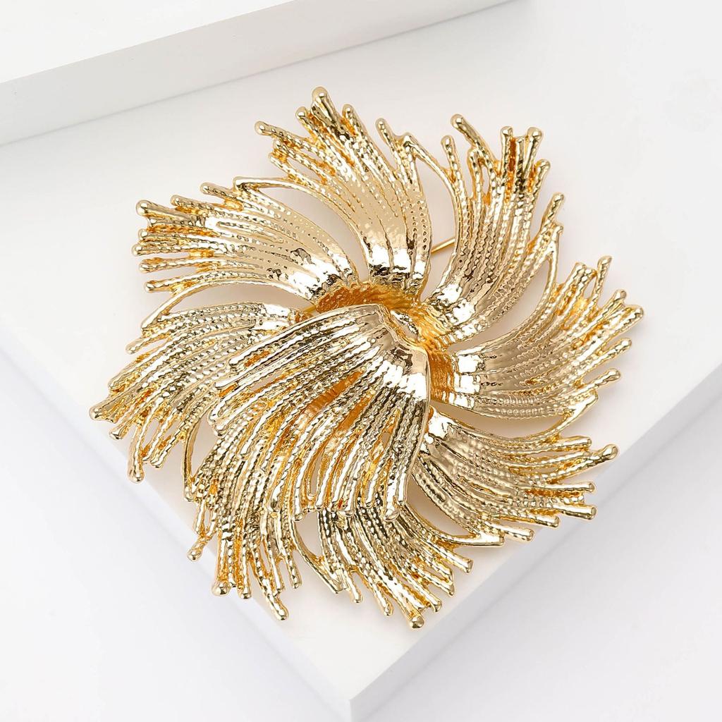 Fashion Creative Alloy Fireworks Styling Brooch, Niche High-End Women'S Clothing Pin Jewelry Brooch