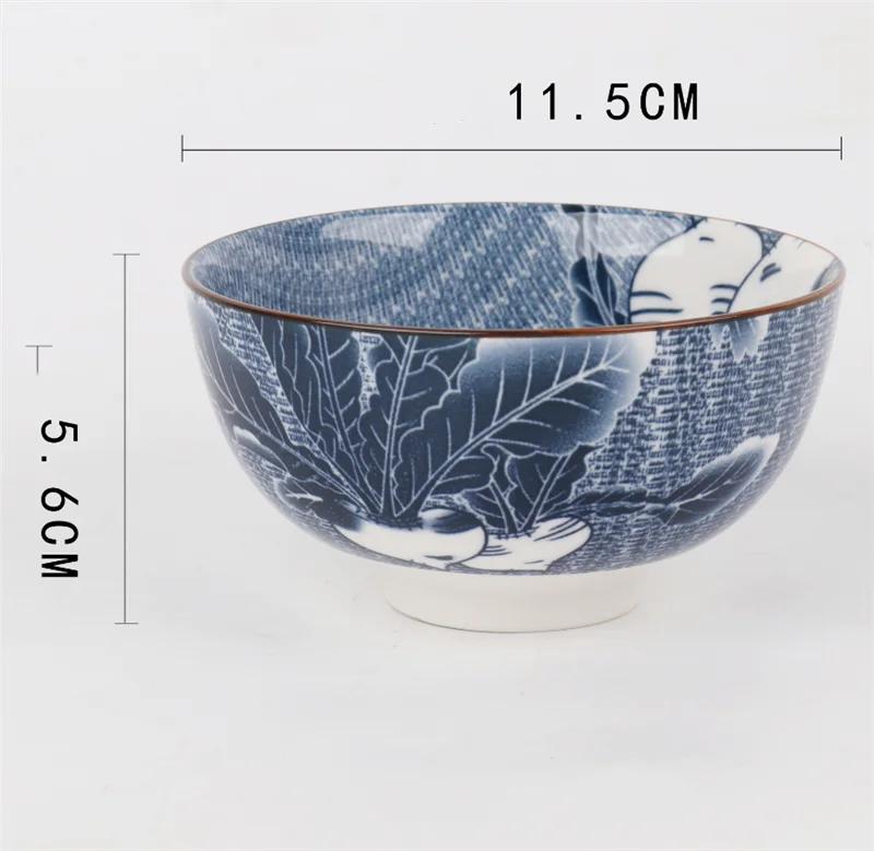 Japońska domowa ceramiczna miska na ryż miska na zupę z makaronem miska na deser Koreańska miska na lody kreatywna retro zastawa stołowa miski w kształcie kapelusza zero waste