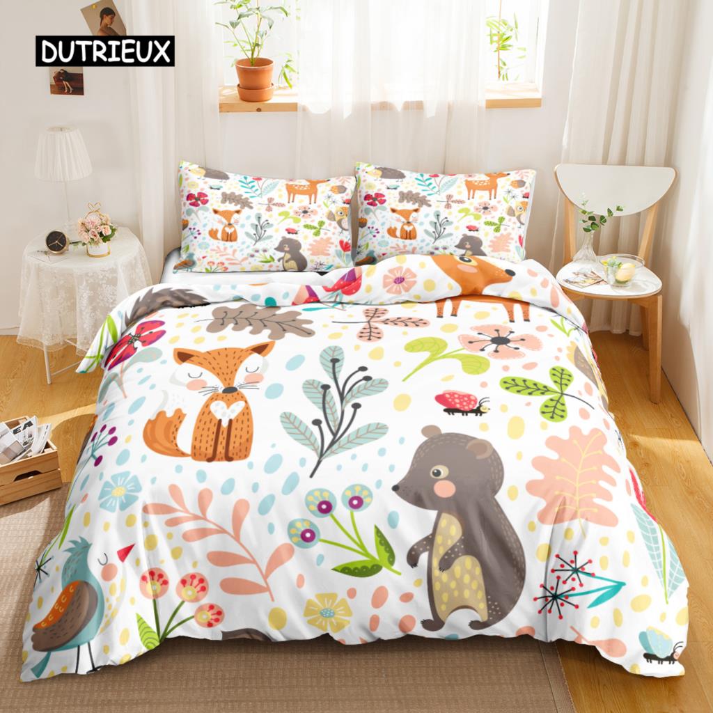 Cartoon Duvet Cover Set Car Theme for Kids Teens Twin Queen King Size Polyester Bedding