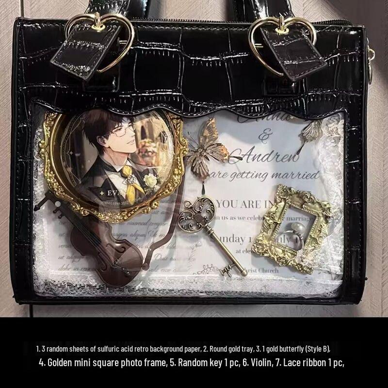 Decoration Filler Material Pack: DIY Handmade Accessories Set with Tanmei Zha Background Paper and Bag