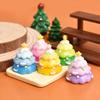 5 Stück Mini Farbverlauf Weihnachtsbaum Kuchen Essen Spiel Sahnekleber DIY Resin Gadgets Weihnachtsdeko