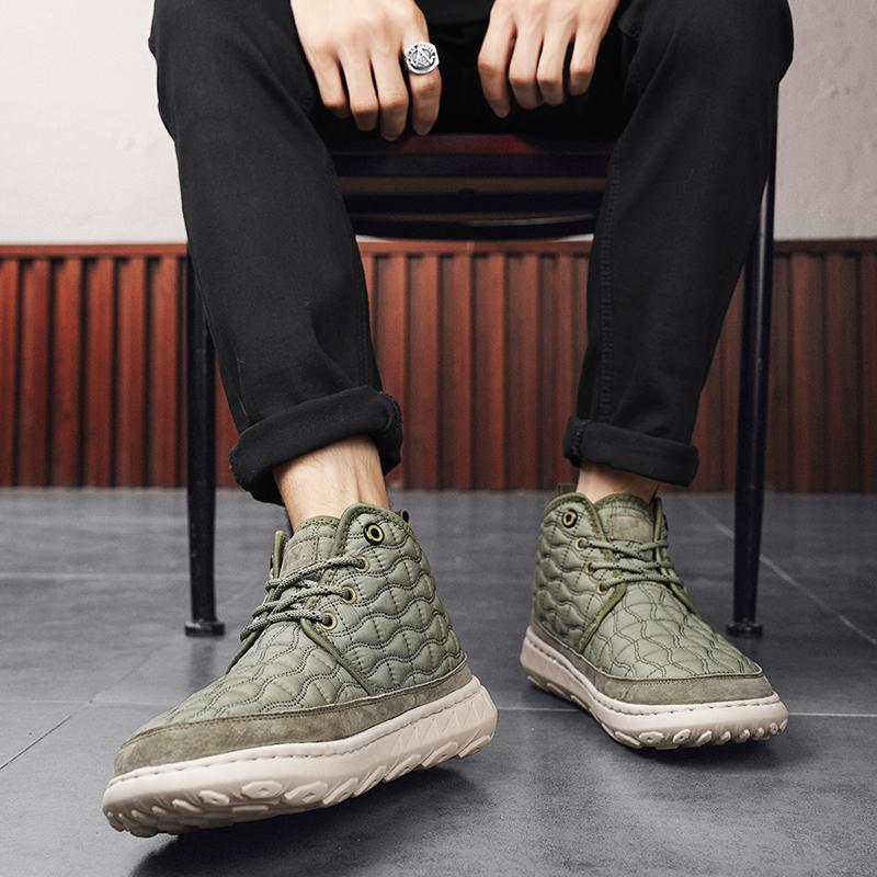 Мода 2024 Новые Зимние мужские ботинки Тапочки Теплая мужская обувь Водонепроницаемые — фото 7