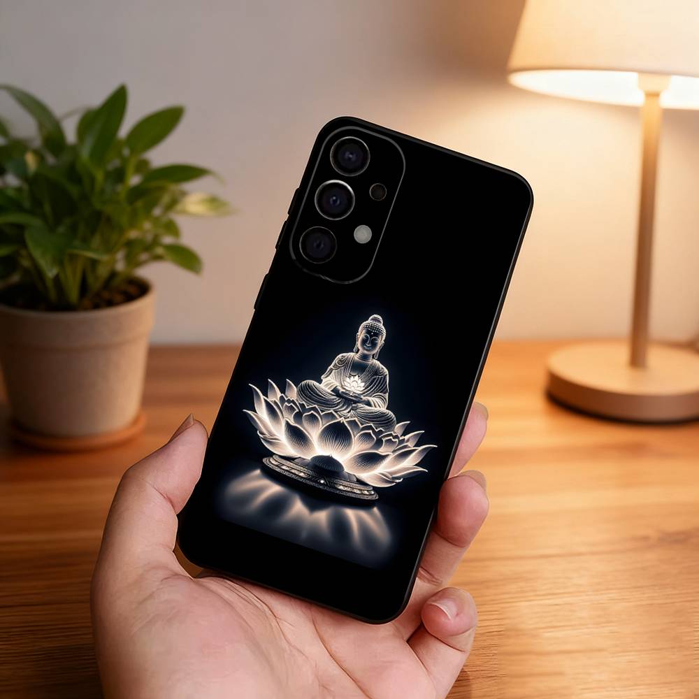 Buddha Art Pattern Phone Case For Samsung S25,S24,S21,S22,S23,S30,Ultra,S20,Plus,Fe,Lite,5G Black Cover