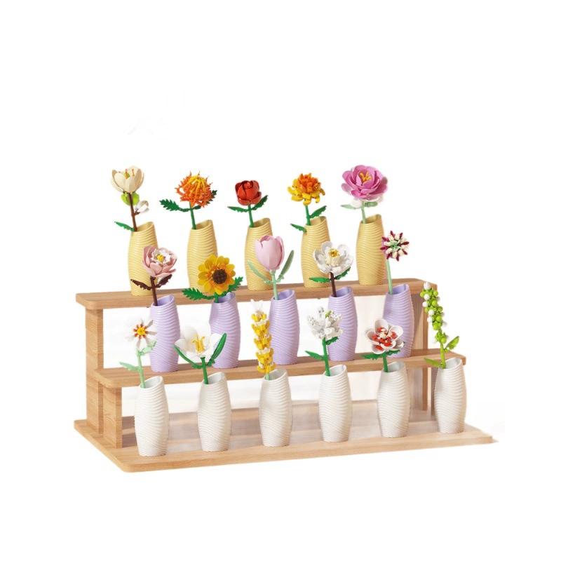 Ramo de flores de bloques de construcción ensamblables regalo creativo para niñas y niños