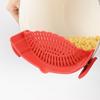 Modern Silicone Colander With Drainage Guard For Vegetable And Fruit Rinsing