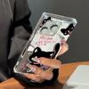 Transparent Square Back Tube Case Casing Protection For iPhone 13 14 Pro Max 15 Plus 12 11 16 ProMax Anti-Oxygen,Funny Cat Pattern