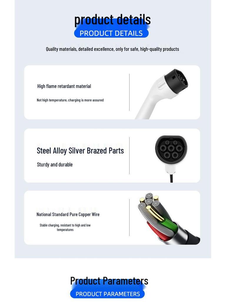 7kW Portable Type2 European Standard EV Charger for Home