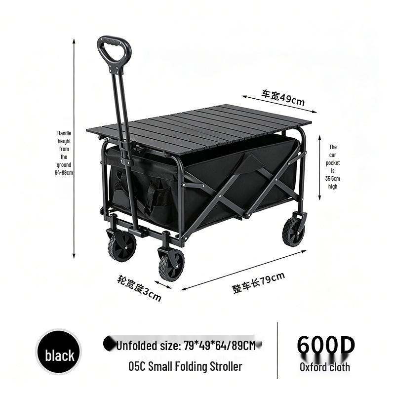 Portable Foldable Outdoor Camping and Shopping Cart with Large Capacity