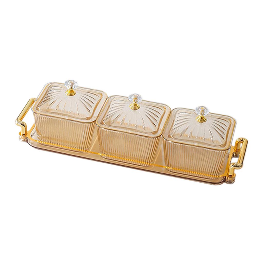 Divided Dried Fruit Plates Food Storage Container Multifunctional Appetizer Serving Tray for Snack