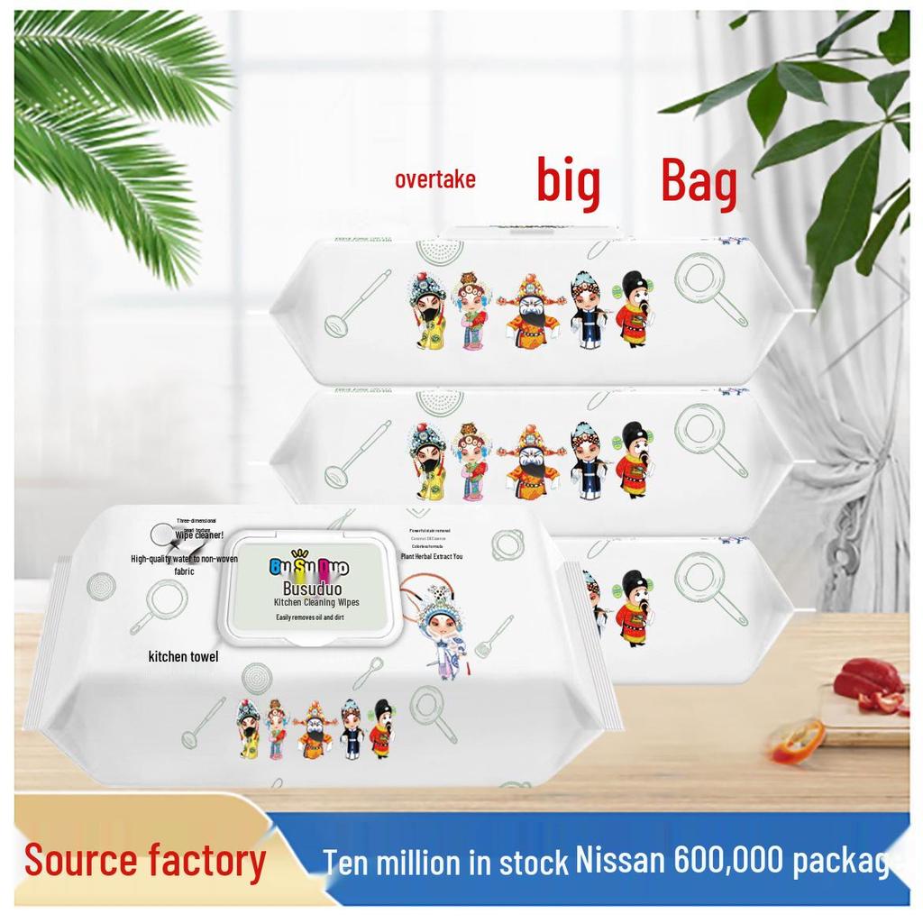 Thick Kitchen Degreasing & Stain-Removal Wipes for Range Hoods