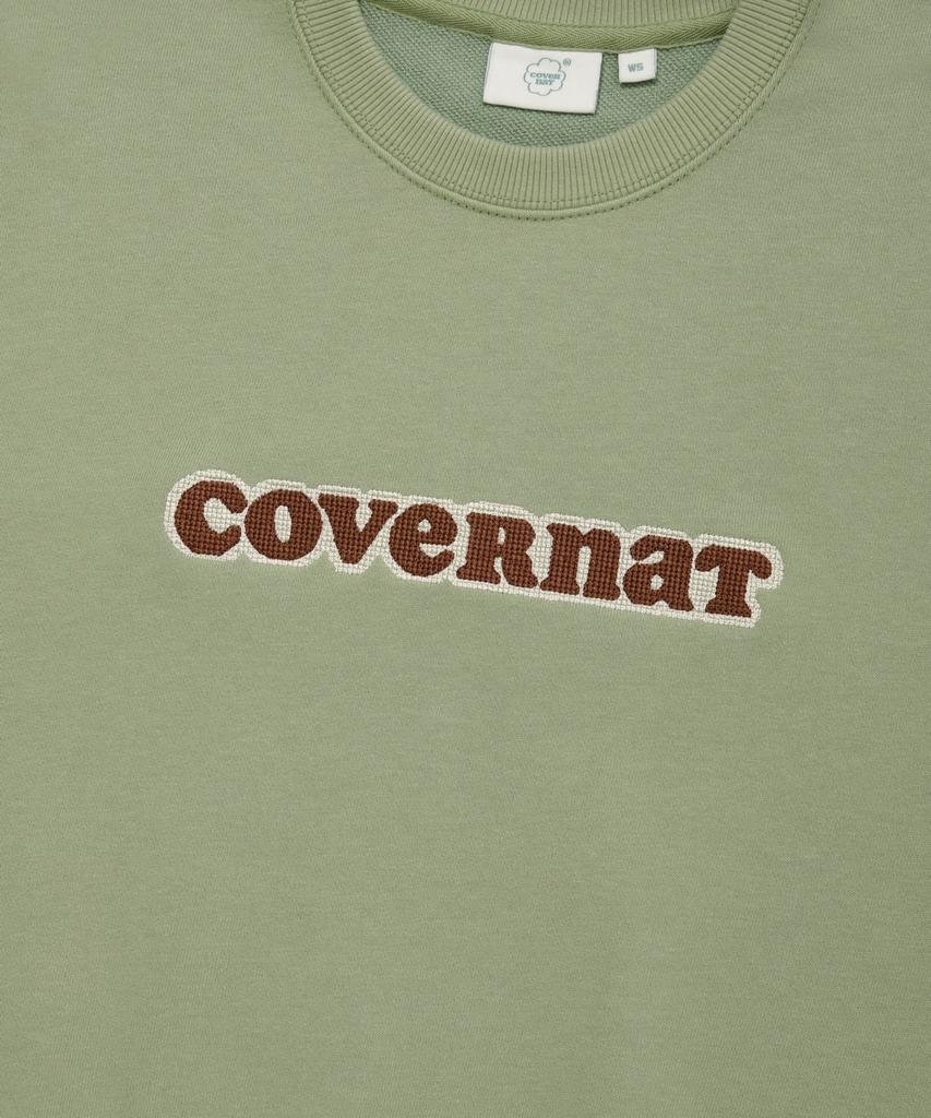 COVERNAT WOMAN Cooper Logo Sweatshirt Sage Green