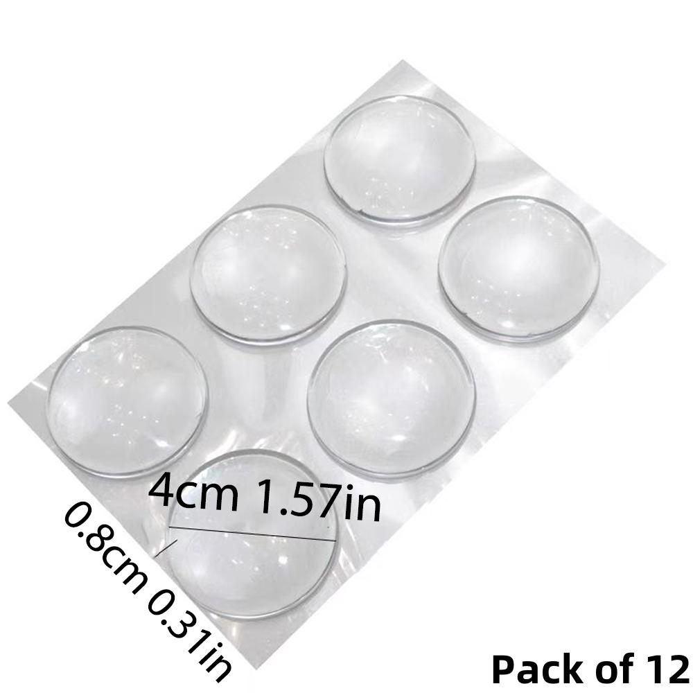 Round transparent soft silicone wall protector, self-adhesive door handle, bumper, anti-slip door plug, stop muffler