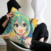 Classic Game Pillow Case Sofa Living Room Bedroom Headboard Backrest Cushion Square Cushion H-Hatsune Girl M-Miku Nap Time
